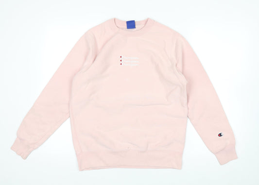 Champion Women's Pink Small Crew Neck Pullover Sweatshirt