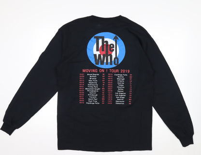 Gildan Men's Black Large The Who Moving On Tour 2019 Long Sleeve T-Shirt