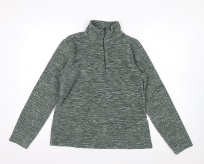 Mountain Warehouse Women’s Green 1/2 Zip Pullover Sweatshirt UK 12