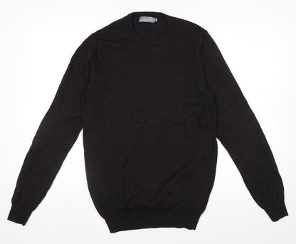 Matinique Men's Black Merino Wool Crew Neck Pullover Jumper M