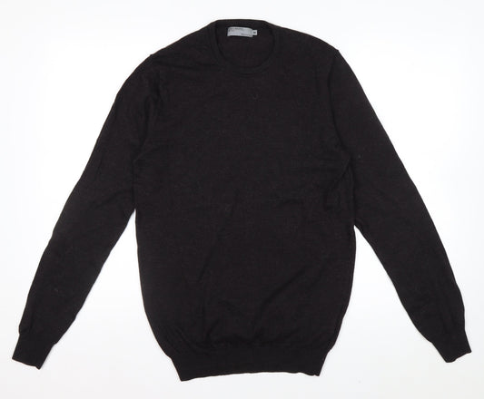 Matinique Men's Black Merino Wool Crew Neck Pullover Jumper M