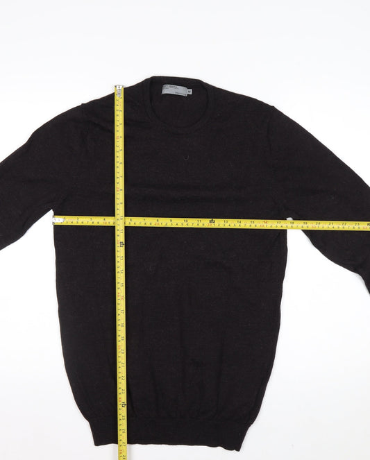 Matinique Men's Black Merino Wool Crew Neck Pullover Jumper M
