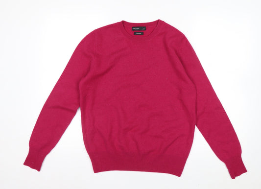 Marks and Spencer Women’s Pink Cashmere Crew Neck Jumper Size 10