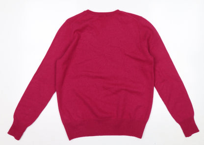 Marks and Spencer Women’s Pink Cashmere Crew Neck Jumper Size 10