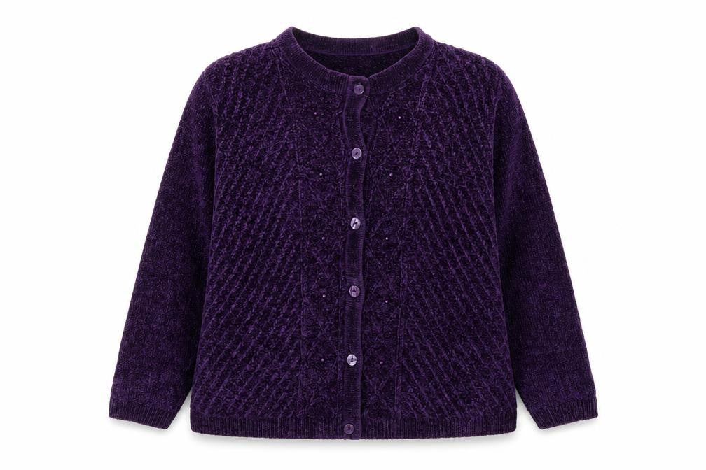 Honor Millburn Women's Purple Cardigan XL 22-24 Button Knit