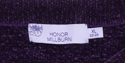 Honor Millburn Women's Purple Cardigan XL 22-24 Button Knit