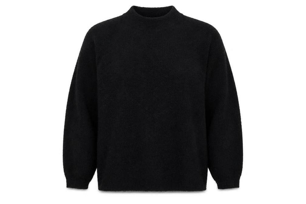 Marks & Spencer Women’s Black Mock Neck Wool Blend Jumper L