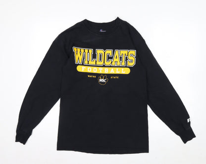 Russell Athletic Men's Black Long Sleeve Wildcats Football T-Shirt Size S
