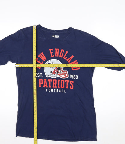 NFL Team Apparel Men's Blue New England Patriots Long Sleeve T-Shirt Size M