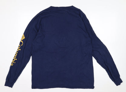 Columbia Men's Blue PHG Long Sleeve Cotton Hunting T-Shirt Size L
