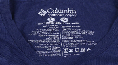 Columbia Men's Blue PHG Long Sleeve Cotton Hunting T-Shirt Size L