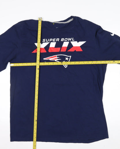 Nike Men’s Navy Super Bowl XLIX Long Sleeve T-Shirt XL Regular Fit