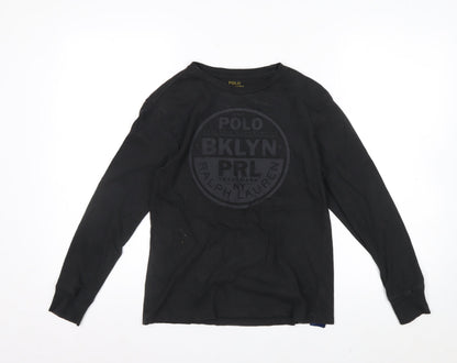 Ralph Lauren Men’s Black Long Sleeve Crew Neck Casual Top M