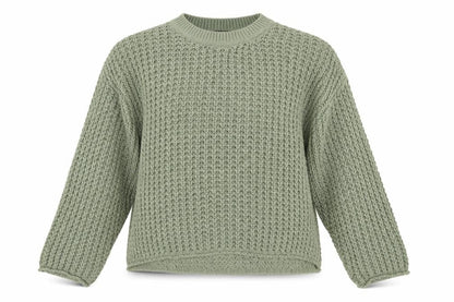 New Look Women's Green Chunky Knit Relaxed Pullover Jumper Size S