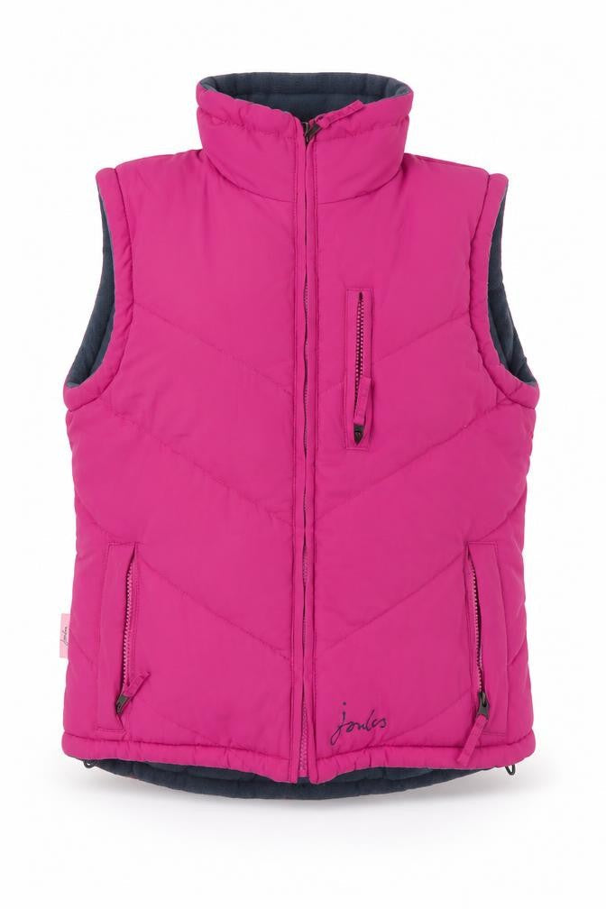 Joules Womens Pink XS Puffer Waistcoat Gilet Sleeveless Outdoor Vest