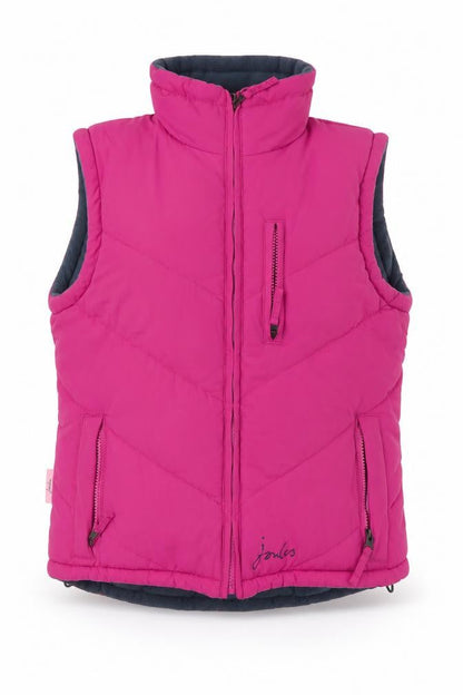 Joules Womens Pink XS Puffer Waistcoat Gilet Sleeveless Outdoor Vest