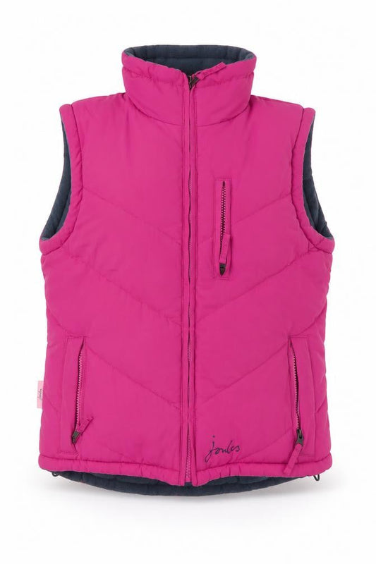 Joules Womens Pink XS Puffer Waistcoat Gilet Sleeveless Outdoor Vest