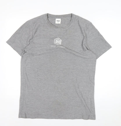 Max Mens Grey Slim Fit Crew Neck Short Sleeve T-Shirt M