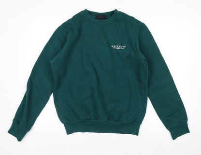 McKenzie Men's Green Crew Neck Pullover Sweatshirt Size M