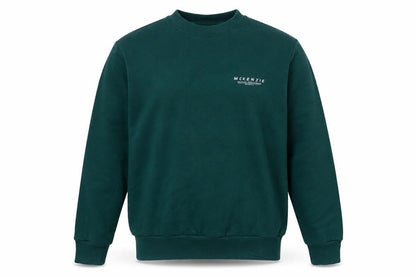 McKenzie Men's Green Crew Neck Pullover Sweatshirt Size M