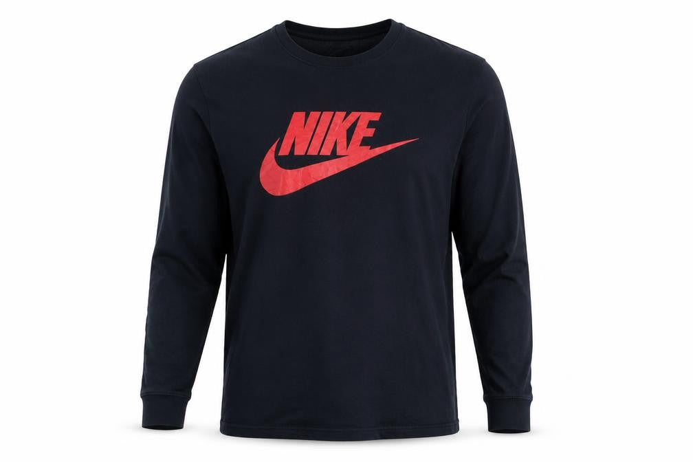 Nike Men's Black Long Sleeve Athletic Fit Graphic Tee L