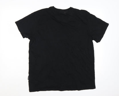 Pierre Cardin Men's Black Crew Neck Cotton T-Shirt XXL