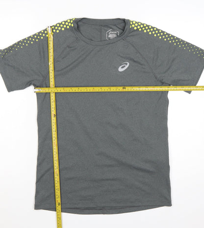 Asics Men's Grey Athletic Running T-Shirt Size M Short Sleeve