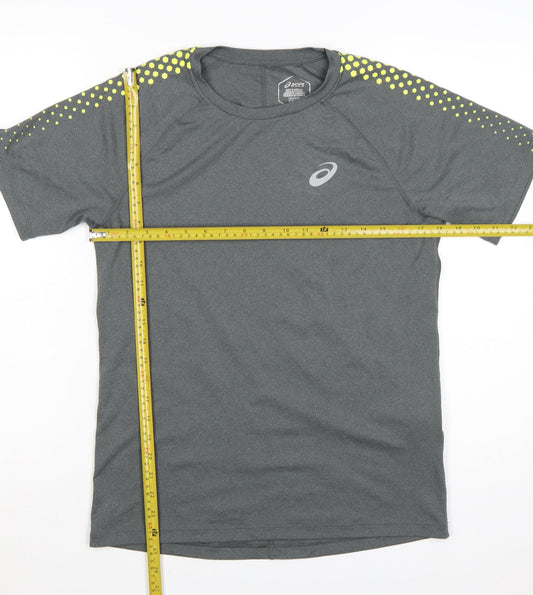 Asics Men's Grey Athletic Running T-Shirt Size M Short Sleeve