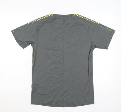 Asics Men's Grey Athletic Running T-Shirt Size M Short Sleeve