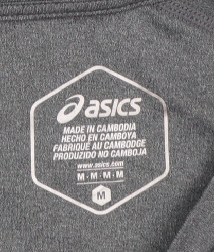 Asics Men's Grey Athletic Running T-Shirt Size M Short Sleeve