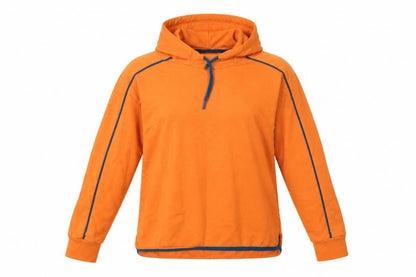 BAM Womens Orange Hooded Pullover Hoodie Size 10 Bamboo Blend