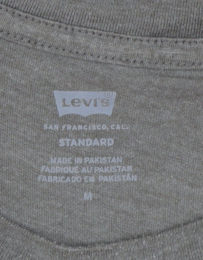 Levi's Men's Grey Logo Graphic Regular Fit Cotton T-Shirt Size M