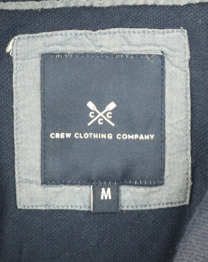 Crew Clothing Men’s Blue Geometric Cotton Polo Shirt Size M