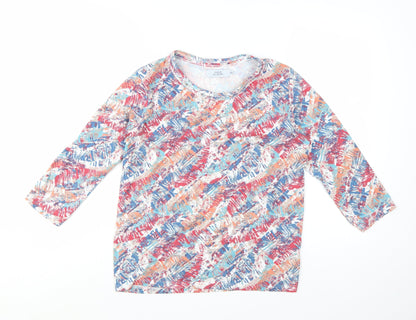 Honor Millburn Women's Multicoloured 3/4 Sleeve Stretch Top Size 10-12