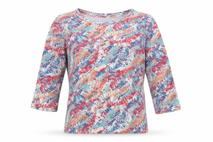 Honor Millburn Women's Multicoloured 3/4 Sleeve Stretch Top Size 10-12