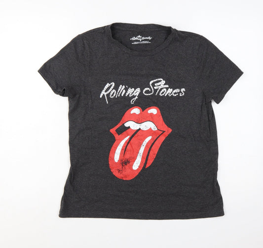 The Rolling Stones Women's Black Graphic T-Shirt Size 12