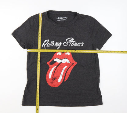 The Rolling Stones Women's Black Graphic T-Shirt Size 12