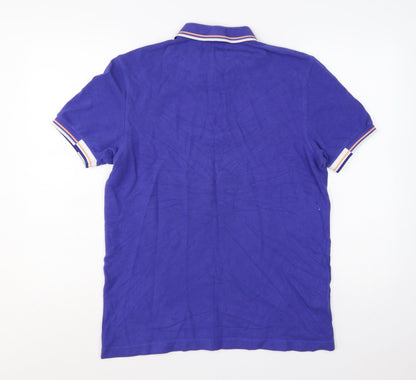 Fred Perry Men's Blue Cotton Polo Shirt M Regular Fit