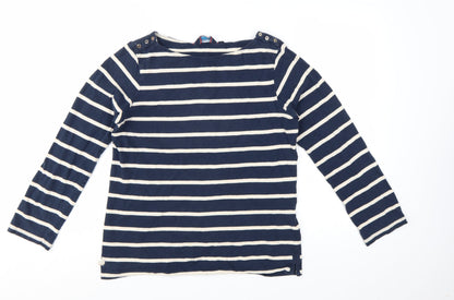 Regatta Women Blue Striped Long Sleeve Breton Cotton Top UK14