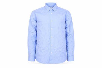 Marks & Spencer Men's Blue Cotton Long Sleeve Regular Fit Shirt M