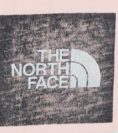 The North Face Men's Pink Graphic Logo Cotton T-Shirt Size L