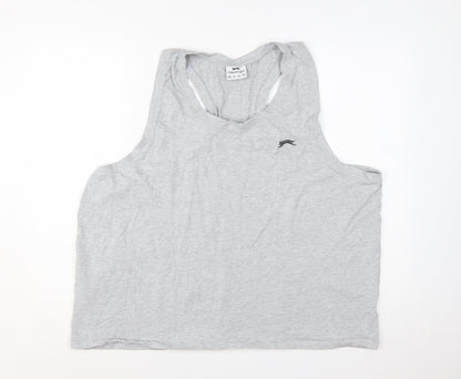 Slazenger Men's Grey 4XL Sleeveless Gym T-Shirt