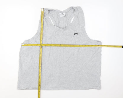 Slazenger Men's Grey 4XL Sleeveless Gym T-Shirt