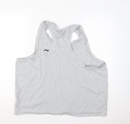 Slazenger Men's Grey 4XL Sleeveless Gym T-Shirt