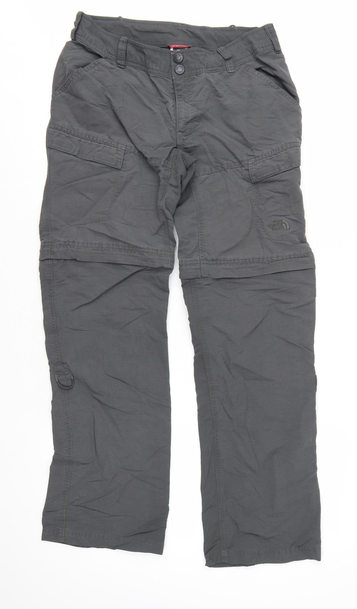 The North Face Womens Grey Cargo Convertible Trousers Size 6