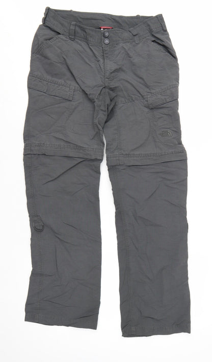 The North Face Womens Grey Cargo Convertible Trousers Size 6