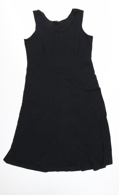 Wardrobe Women’s Black Cotton A-Line Sleeveless Dress Size 16