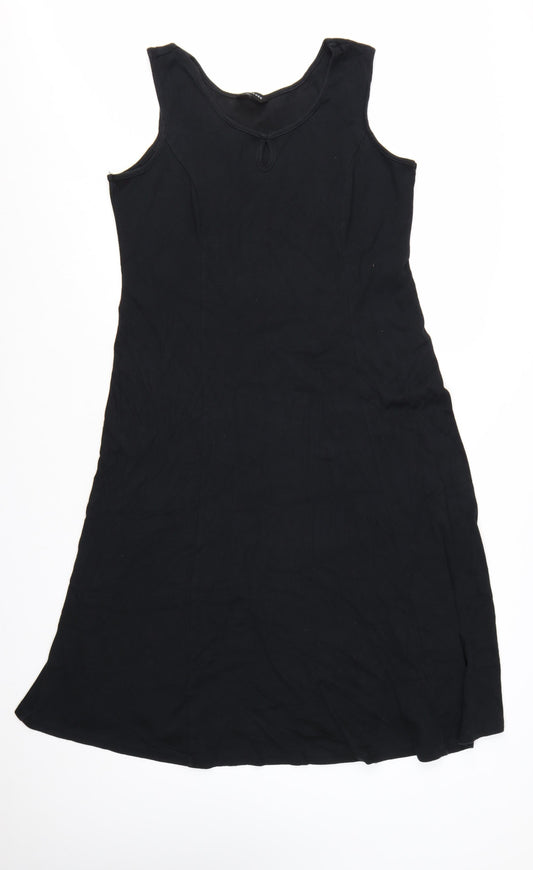 Wardrobe Women’s Black Cotton A-Line Sleeveless Dress Size 16