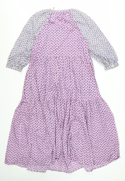 Marks and Spencer Women's Pink Floral Swing Dress Size 12