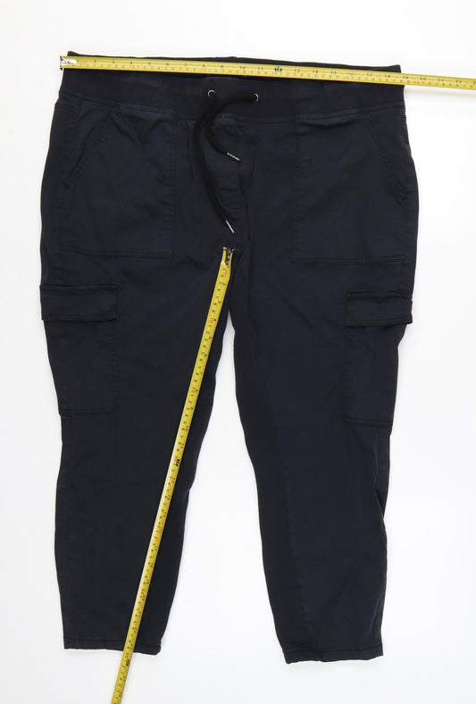 Marks and Spencer Goodmove Women Black Size 20 Cargo Trousers